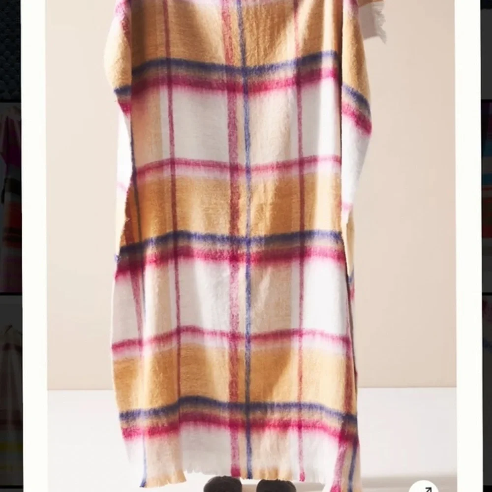 Anthropologie- Bright Stripe Throw Blanket